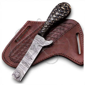 Cuchillo de Supervivencia con Funda de Cuero, 8 Pulgadas, Resistente, de Acero al Carbono, para Corte de Carne, Multiusos - Product Image 1