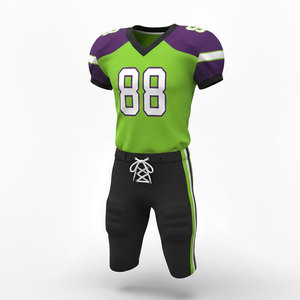Conjunto de uniforme de fútbol americano para hombre, camiseta y pantalones, tela transpirable, adecuada para partidos de práctica y entrenamiento de equipo. - Product Image 1