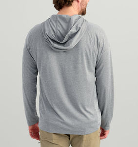 Sudadera con capucha de pesca de manga larga para hombre, de secado rápido, UPF 50, resistente a los rayos UV, impermeable, con estampado por sublimación, de poliéster. - Product Image 4