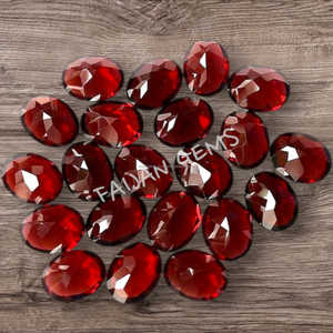 พลอยโกเมนแดงเหลี่ยมเพชรพลอยหินธรรมชาติอัญมณีหลวมสำหรับทำเครื่องประดับ - Product Image 1