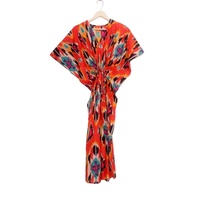 Caftán de algodón con estampado para mujer, ropa de dormir Sexy de talla libre, varios colores