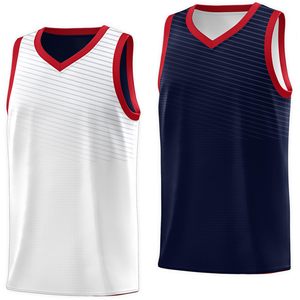Maillot de sport réversible pour homme, nouvelle saison, haute qualité, coutures soignées, pour le basketball, vêtements de sport, nouveau design personnalisé - Product Image 1