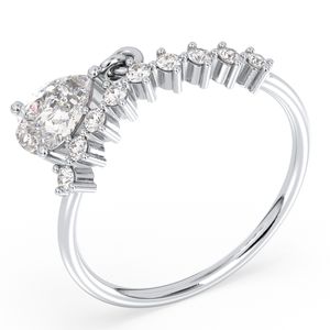 REYES Luxury 925 Sterling Silver GRA Certified Moissanite Engagement Ring For Women Perfect Anniversary Gifts Fine Jewelry - Product Image 2