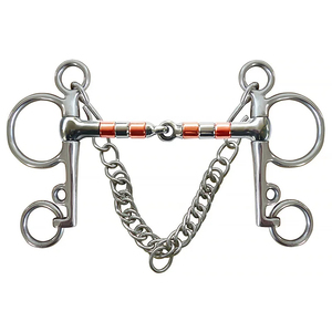 บิตม้าแบบมืออาชีพ ทำจากสแตนเลส พร้อมโซ่ บิตแบบ Snaffle อุปกรณ์ขี่ม้า - Product Image 2