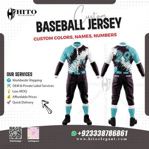 ชุดกีฬาเบสบอลระบายอากาศได้ดีชุดเสื้อเจอร์ซีย์และกางเกงใหม่สำหรับเล่นกีฬาออกแบบโลโก้ได้ตามที่ต้องการ - Product Image 2