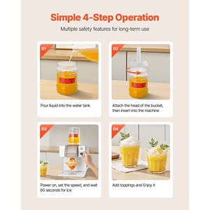 Machine à glaçons électrique à lame en acier inoxydable 88 LBS/24H, réservoir de 0,48 gal, pré-refroidissement rapide en 90 secondes, petite machine à glaçons pour la maison, crème glacée - Product Image 5