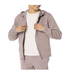 เสื้อฮู้ดผู้ชายผ้าเจอร์ซีย์สำหรับฤดูหนาว ดีไซน์ผ้าระบายอากาศได้ดี มีซิป แขนยาว รับสกรีนโลโก้และงานพิมพ์ - Product Image 5