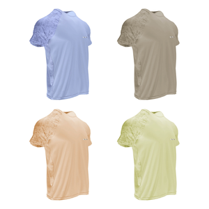 T-shirt de sport à manches raglan pour homme, 100 % polyester, respirant, séchage rapide, impression par transfert thermique, coupe ajustée, col rond - Product Image 4