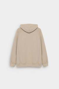Sweat-shirt à capuche beige pour homme, coupe classique, en coton tricoté, décontracté, pour l'automne - Product Image 6