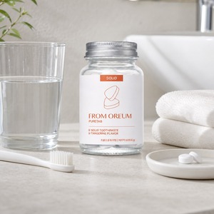 [FROM OREUM] Tabletas de Cuidado Diario con Sabor a Mandarina, 60 Tabletas, Pasta Dental Sólida para el Cepillado de Dientes - Product Image 4