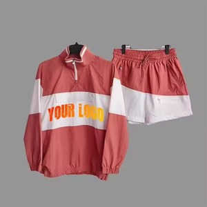 ชุดเซ็ตเสื้อแจ็คเก็ตวินด์เบรกเกอร์และกางเกงขาสั้นผู้ชาย ผ้าโพลีเอสเตอร์ สไตล์สตรีทแวร์ ชุดวอร์ม เสื้อแจ็คเก็ตวินด์เบรกเกอร์และกางเกงขาสั้นสำหรับผู้ชาย ชุดลำลองฤดูร้อน - Product Image 5