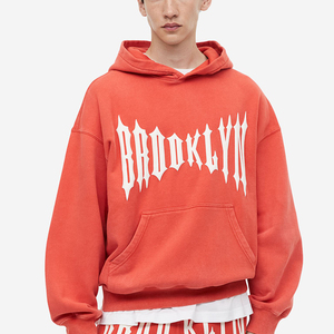 Sudadera con Capucha P*nk Negra, Material de Algodón Puro, Sudadera con Capucha Gruesa con Estampado Puff, con y sin Pedrería, Sudaderas para Hombre - Product Image 4