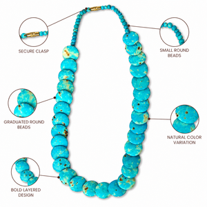 Handcrafted Bone Layered <b>Necklace</b> <b>Statement</b> Fashion Jewelry Round Bead Ethnic Boho <b>Necklace</b> for Women - Product Image 6