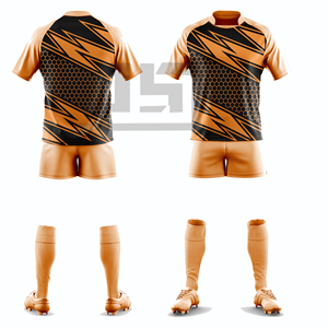 ชุดแข่งรักบี้ JAMEZ SPORTS แบบสั่งทำพิเศษ ปักลาย 3 มิติ เสื้อเจอร์ซีย์และกางเกงขาสั้นแบบระเหิดสี 100% โพลีเอสเตอร์ น้ำหนักเบา ทนทาน ระบายอากาศได้ดี - Product Image 3