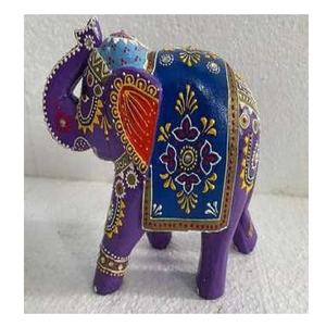 Figuras de Elefantes de Madera Pintadas a Mano, Pulido Natural, Decoración India para Mesa de Oficina, Hotel, Hogar o Escuela - Product Image 2