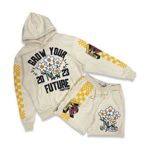 Basic Daily Wear <b>Hoodie</b> and Shorts Set for Men Athletic Style <b>Hoodie</b> and Shorts Two Piece for Men - Product Image 5