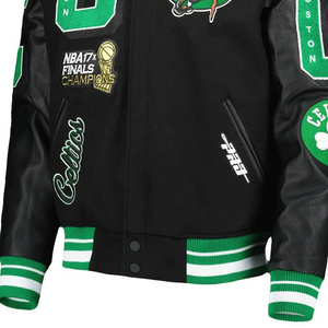 Chaquetas Universitarias Personalizadas Extra Grandes para Hombre, 100% Lana, Bordado de Chenilla Sólido, Material de Forro Polar Fino, Mangas de Cuero, Estilo Casual - Product Image 5