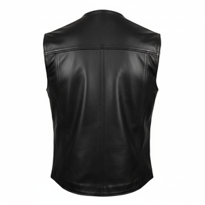 Chaleco de Cuero PU para Motociclistas, con Cierre Frontal, Transpirable e Impermeable, Venta al Por Mayor OEM - Product Image 2