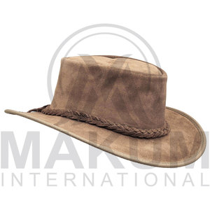 Sombreros de cuero genuino de vaca de alta calidad, diseño moderno, color personalizado, los más vendidos, nueva moda, sombrero vaquero de cuero, personalización. - Product Image 4
