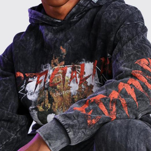 Chándal de invierno para hombre, estilo acid wash, última moda, color sólido, algodón, cortavientos, transpirable, con estampado. - Product Image 3