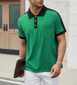 Camisas Polo Casuales para Hombre al por Mayor con Bolsillo, Camisa Clásica con Botones, Polo de Moda, Tejido de Punto de Algodón/Poliéster, 220 GSM - Product Image 1