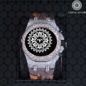 Charm_Jewells Women's Luxury Stainless Steel <b>Watch</b> 38mm Round Case Analog Quartz Sapphire Crystal Dial Leather Band Buckle Clasp - Product Image 3