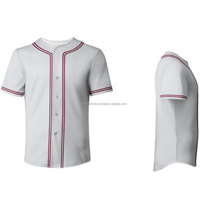 Uniforme de Béisbol Personalizado al por Mayor, Camiseta Deportiva con Botones de Poliéster Sublimado, Impresión OEM, Unisex para Hombre y Mujer, Secado Rápido B2B - Product Image 3