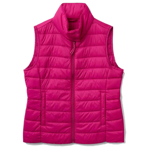 Gilet matelassé sans manches pour femmes grandes tailles, veste d'hiver chaude en nylon, logo personnalisé, respirant, gilets matelassés OEM - Product Image 1