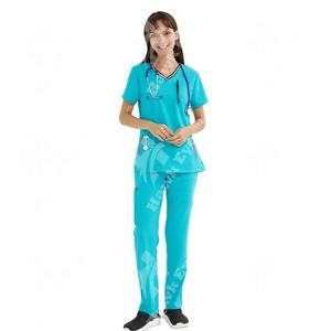 Uniformes de gommage médicaux Offre Spéciale femmes ensembles d'uniformes d'infirmière de gommage pour l'hôpital OPP Polyester OEM Service personnalisé 20 pièces - Product Image 1
