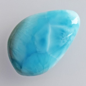 Nouvelles pierres précieuses naturelles de qualité supérieure, 100% Larimar, forme poire, cabochon, pierres brutes, polies, pour la fabrication de bijoux. - Product Image 5