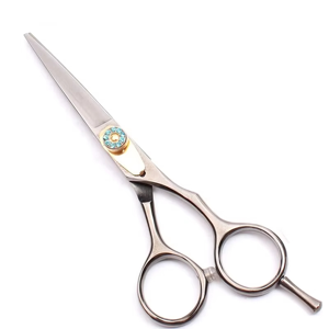 High Quality Stainless Steel Hair Cutting Scissors <b>Set</b> 2PCS <b>Barber</b> Shears with Protective Leather Case - Product Image 1