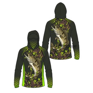 Camisetas de Pesca con Capucha, Personalizadas, Impermeables, Anti-UV 50+, de Secado Rápido, Sublimadas, para Viajes de Pesca - Product Image 6