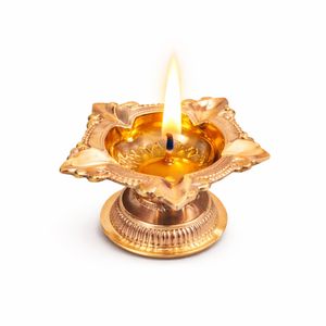 Premium Brass Pooja Diya Aarti Deepak Oil Lamp for <b>Home</b> <b>Temple</b> Decor Diwali Spiritual Gifts - Product Image 6