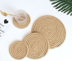 Handmade Round Bamboo Table <b>Mats</b> 450mm Natural Earth Tones Bohemian Style Wabi Sabi Home Decor - Product Image 6