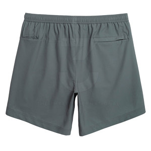 Ergonomic Design High Quality Men's Casual <b>Mid</b> Elastic Waist Gym Shorts Seamless Breathable Quick Dry Knitted Solid Eco-Friendly - Product Image 5
