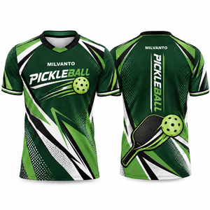 Camiseta de Pickleball Personalizada Verde Bosque para Hombre y Mujer, Camiseta Premium para Pickleball, Uniforme Deportivo para Raqueta - Product Image 1