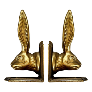 Porte-livres fantaisie en bronze en forme de lapin aux longues oreilles, parfaits pour une bibliothèque forestière chaleureuse ; disponibles à prix de gros. - Product Image 5
