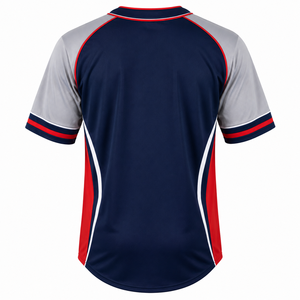 Camiseta Clásica de Béisbol con Botones, Malla Estampada, Suave, Cómoda, Transpirable, Cuello en V, Manga Corta, Nombre del Equipo Personalizado, Ropa Deportiva - Product Image 3