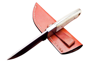 Couteau de chasse en acier au carbone en gros, lame fixe personnalisée avec manche en os, couteau de camping et de survie, fournisseur direct d'usine OEM - Product Image 2