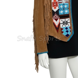 แจ็คเก็ตหนังแท้สไตล์วินเทจสำหรับผู้หญิง ดีไซน์คาวเกิร์ลตะวันตก กันน้ำ ระบายอากาศได้ดี เหมาะสำหรับฤดูหนาว ราคาถูก - Product Image 5