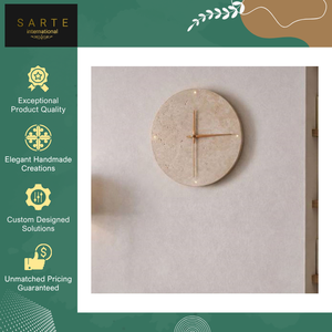 Hot Sale on Luxury Modern Living Room Wall Decor Marble Single Face Wall <b>Clock</b> Needle <b>Battery</b> Powered for Home Decoration - Product Image 3