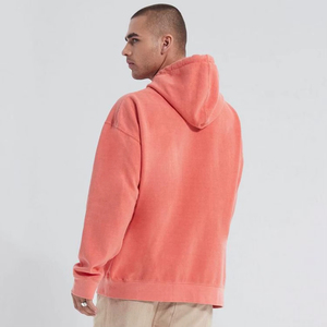 Custom <b>Men's</b> Oversized Vintage Heavyweight Cotton Washed <b>Pullover</b> Hoodie with Embroidered Logo Winter XS Size Print Pattern - Product Image 2
