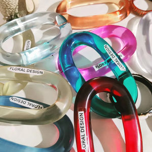 Cadena decorativa para pared, disponible en todos los colores, cadena de eslabones gruesos a la moda con figuras de ángel y búho en resina. - Product Image 1