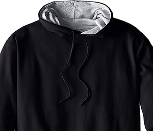 Sudadera con Capucha para Hombre, Color Gris Sólido, Algodón French Terry, Cuello Redondo, Bolsillo Canguro, Estilo Casual, Corte Regular, para Otoño - Product Image 4