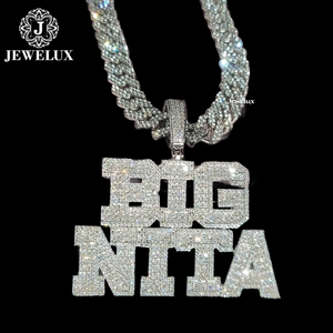 Pendentif de luxe en argent 925 plaqué or, serti de perles d'eau douce, design Hip Hop, certifié IGI, par Jewelux - Product Image 5