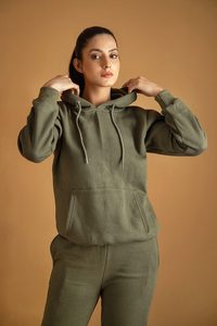 women hoodie jogger <b>Sets</b> Fleece Pullover Hoodies and Straight Leg Pants Custom Logo Manufacturer Women's Hoodies <b>Sets</b> - Product Image 6