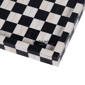Bandeja de Servicio Móvil con Incrustaciones de Hueso, Moderna y Elegante, Decorativa para Mesa de Centro, Ideal para Regalo, por Tradebyd - Product Image 6