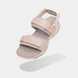 รองเท้าแตะแบบสวม สายรัดยางยืด ปิดด้วยตะขอและห่วง สีชมพู สีน้ำตาล พื้นรองเท้ากันลื่นทำจากยาง ด้านบนทำจากไนลอน - Product Image 4