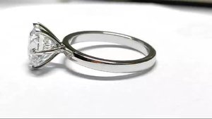 Nouvelle Arrivée 2026 Bague en Or 18K 3,750 Grammes avec Diamant de Laboratoire 2,00 Carats E-VVS2 Taille Ronde Bijoux Mariage Fiançailles - Product Image 4