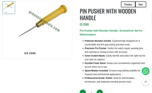 Ensemble de tournevis de précision pour la réparation de montres avec manche en bois, outils de bijouterie | Numéro d'article GS-2086 - Product Image 3